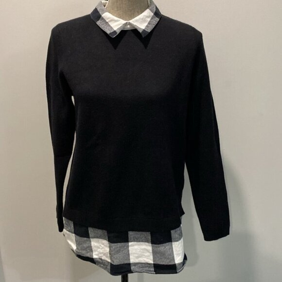 Adrienne Vittadini Black & White Sweater Size Medium - Picture 7 of 15